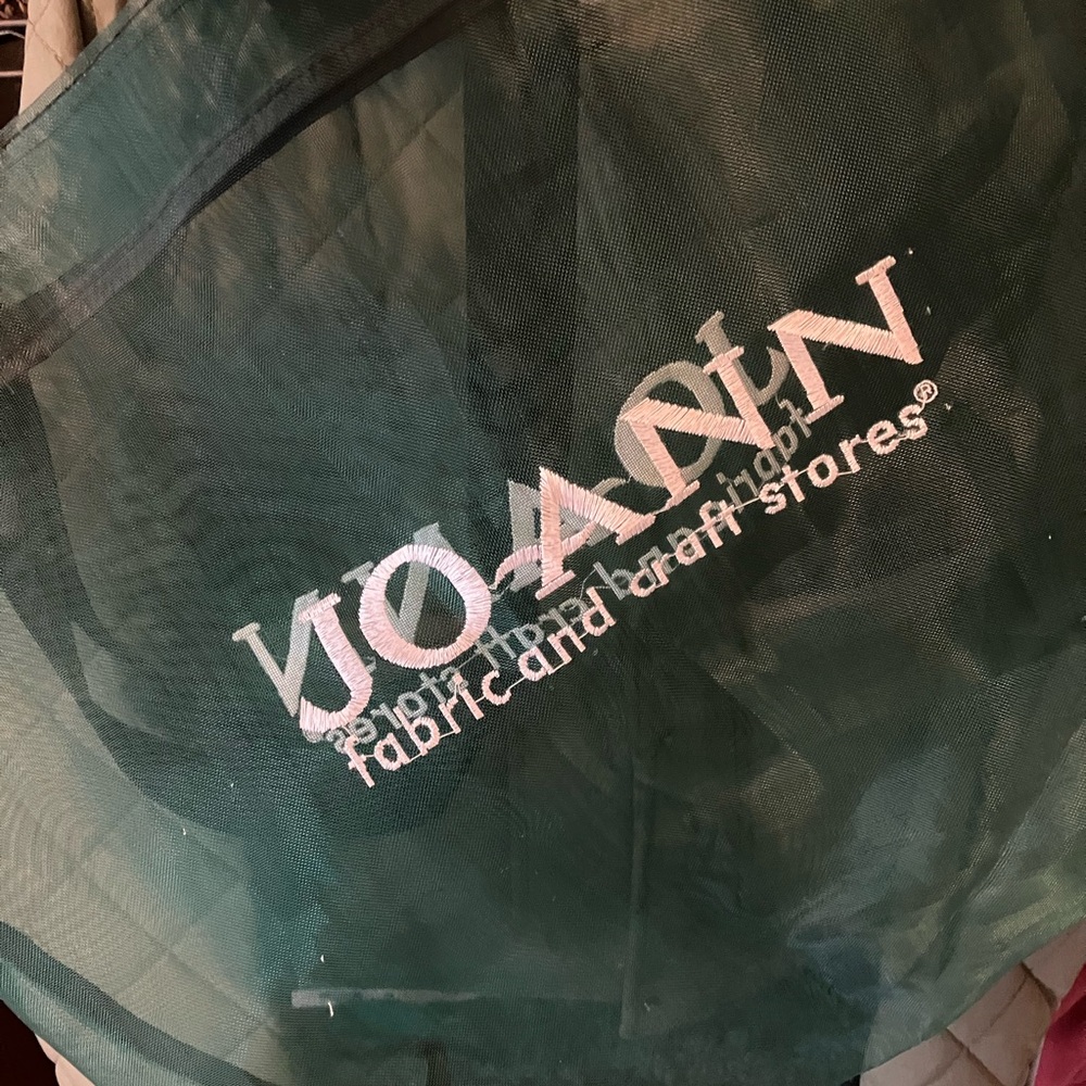 Green Mesh JoAnn Fabrics Shopping Tote Bag - Picture 5 of 7